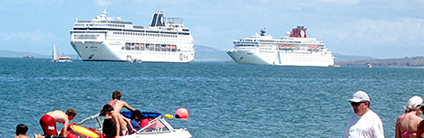 sun on a cruise to the tropics