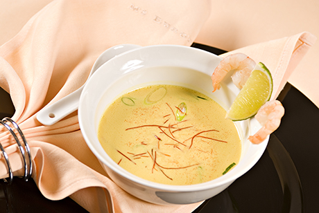 menu of starters recipes including Lemongrass Curry Soup from Chef Stefan Wilke