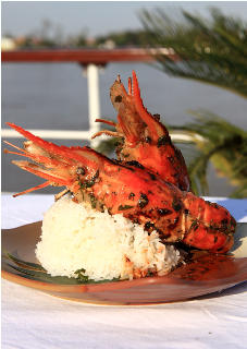 grilled lobster asian style from Chef Prom Nhorn of Pandaw River Cruises
